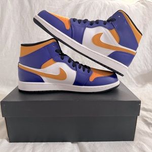 Air Jordan 1 Mid “ Lakers “ Shoes DQ8426-517 Size US 11